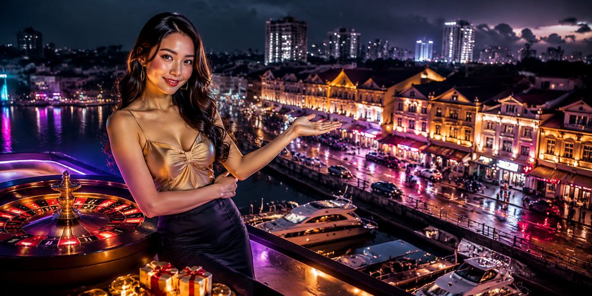 Ilustrasi permainan roulette bergaya Melayu di Ipoh