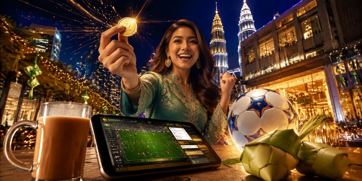 Suasana taruhan bola sepak Hari Raya di Kuala Lumpur dengan semangat perayaan