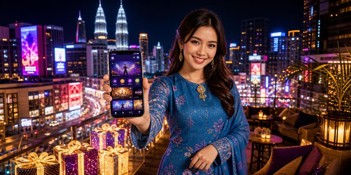 Pengguna Malaysia mengakses platform taruhan sukan menggunakan telefon mudah alih berbaju kurung