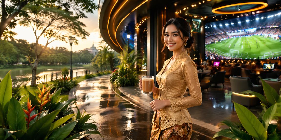 Suasana taruhan bola sepak Malaysia dengan pakaian kebaya tradisional