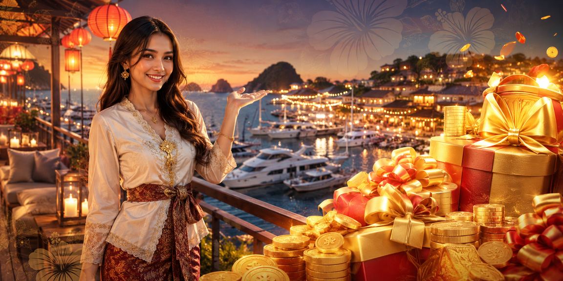 Ilustrasi rebat dan bonus bergaya Melayu di Terengganu dengan semangat tempatan